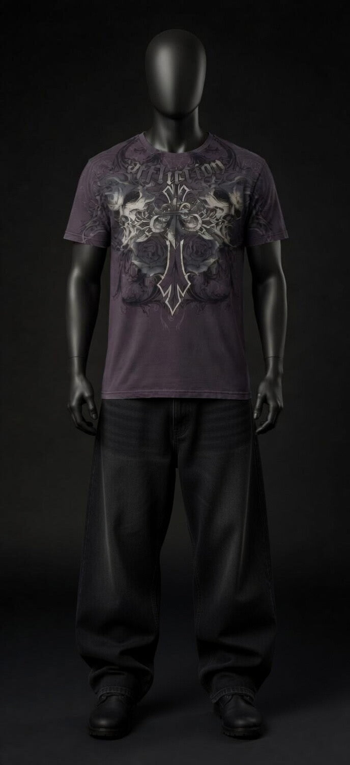 Double Skull Cross Y2K Unisex T-Shirt