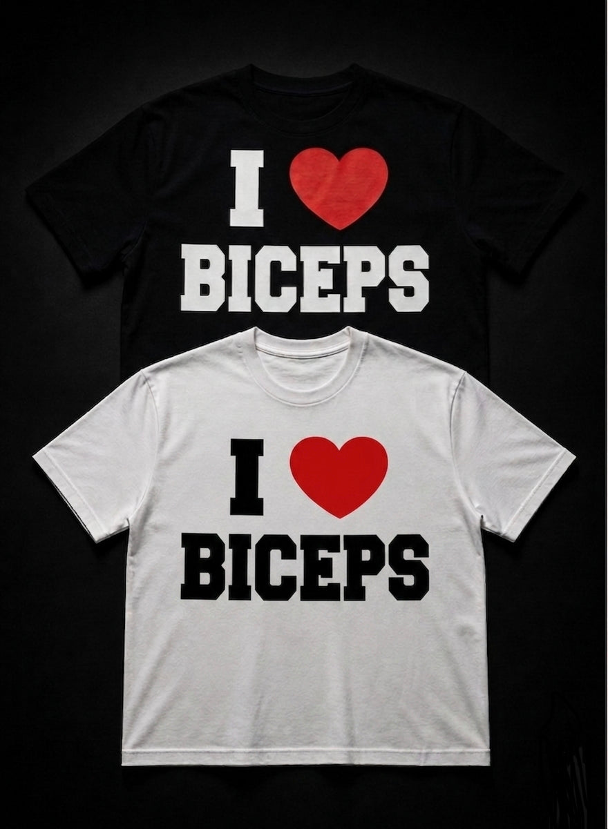 I 💕 Biceps - Beyaz #FreeModels T-Shirt
