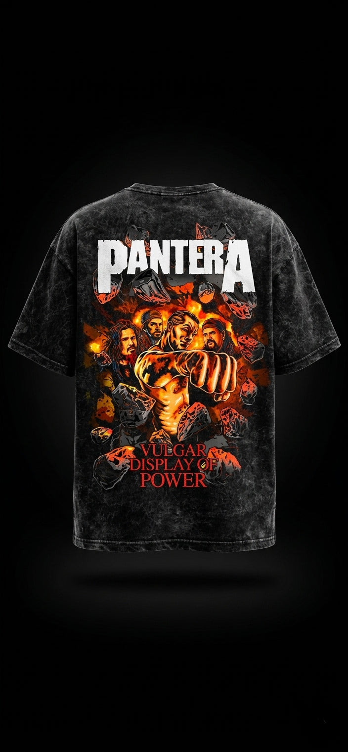 Lansman 🔱 Pantera Rock Eskitme T-Shirt