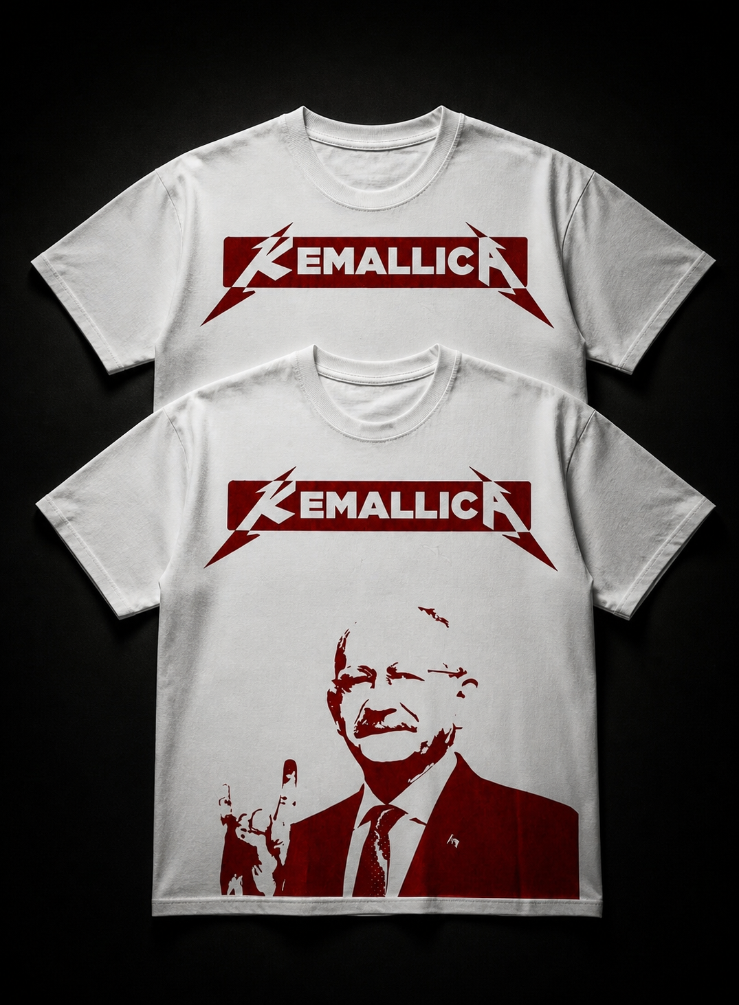 Kemallica Beyaz Baskılı T-Shirt - FreeModels