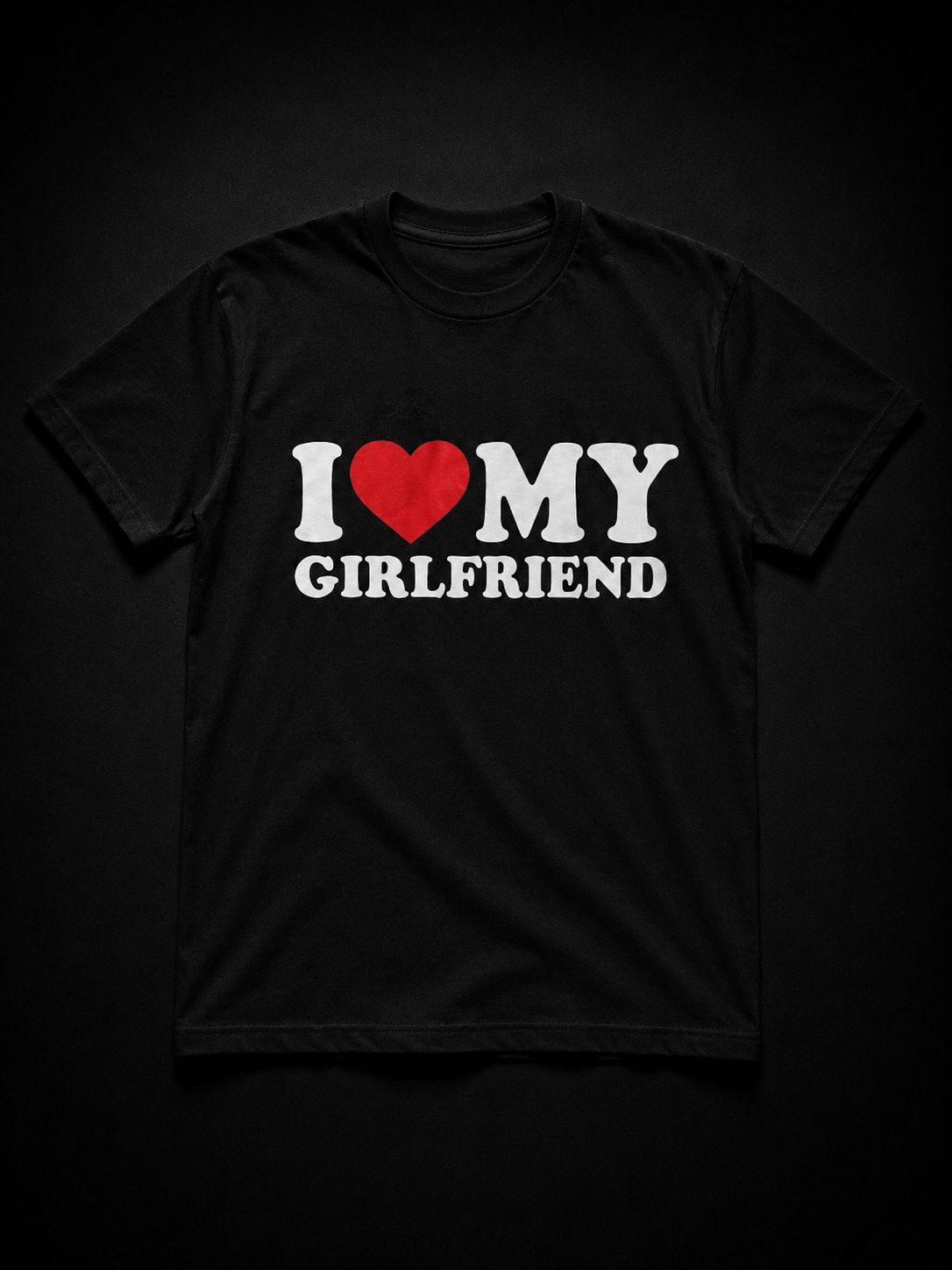 I 💕 Girlfriend FreeModels T-Shirt Siyah