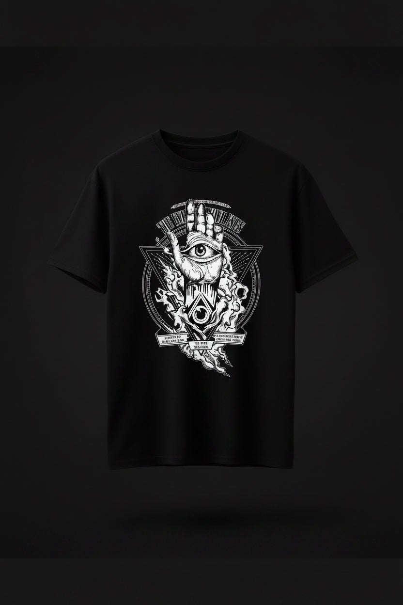 UNI EYES Siyah Gothic T-Shirt