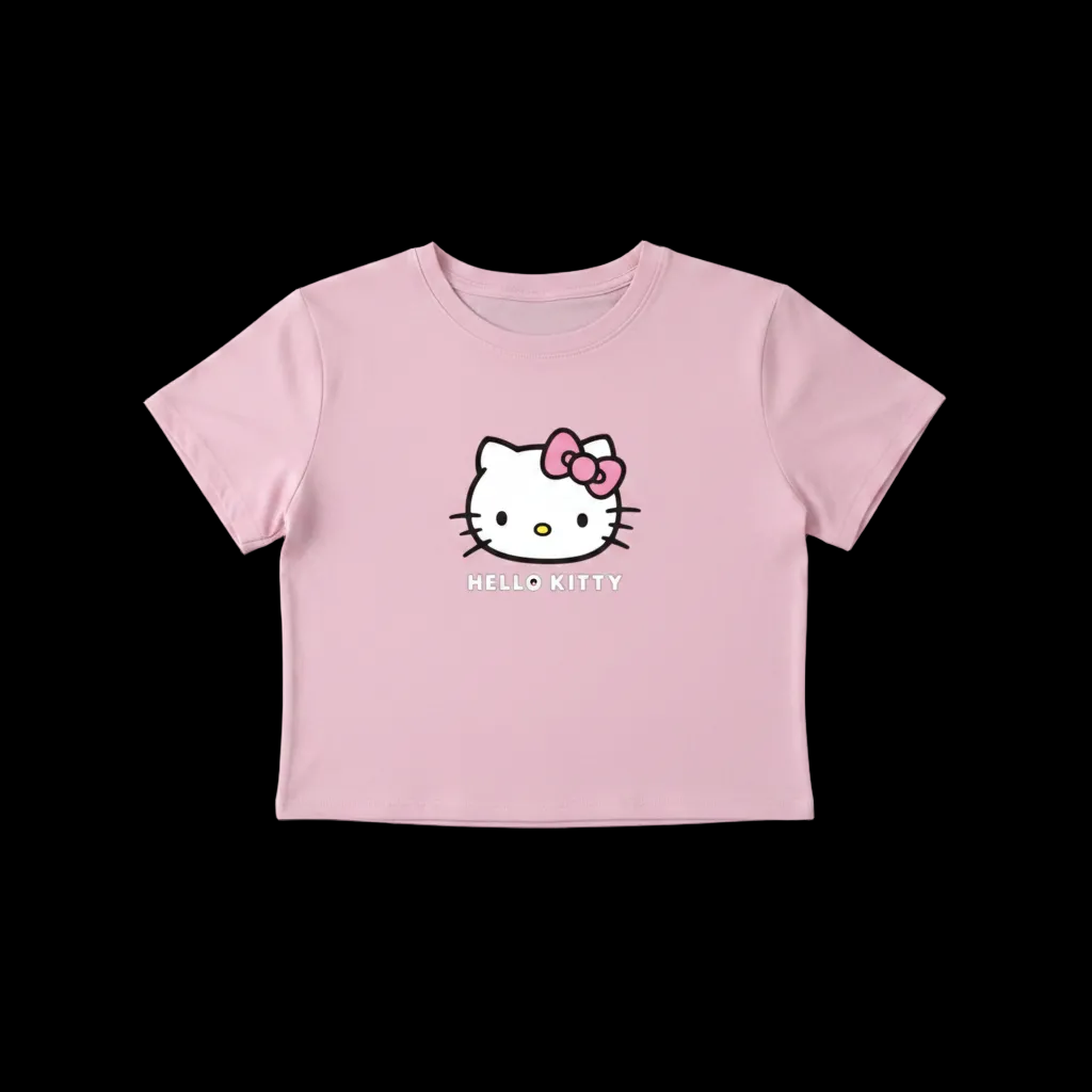 Pembe Hello Kitty Crop