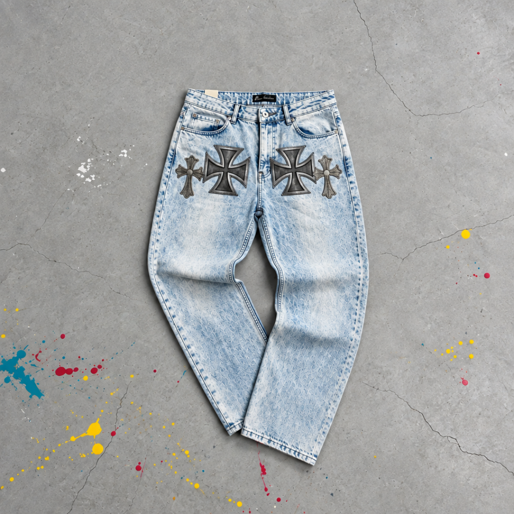 Cross Punk Unisex Pantolon