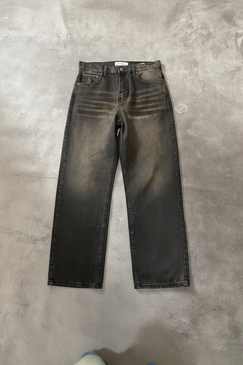 Eskitme Baskı Unisex Pantolon
