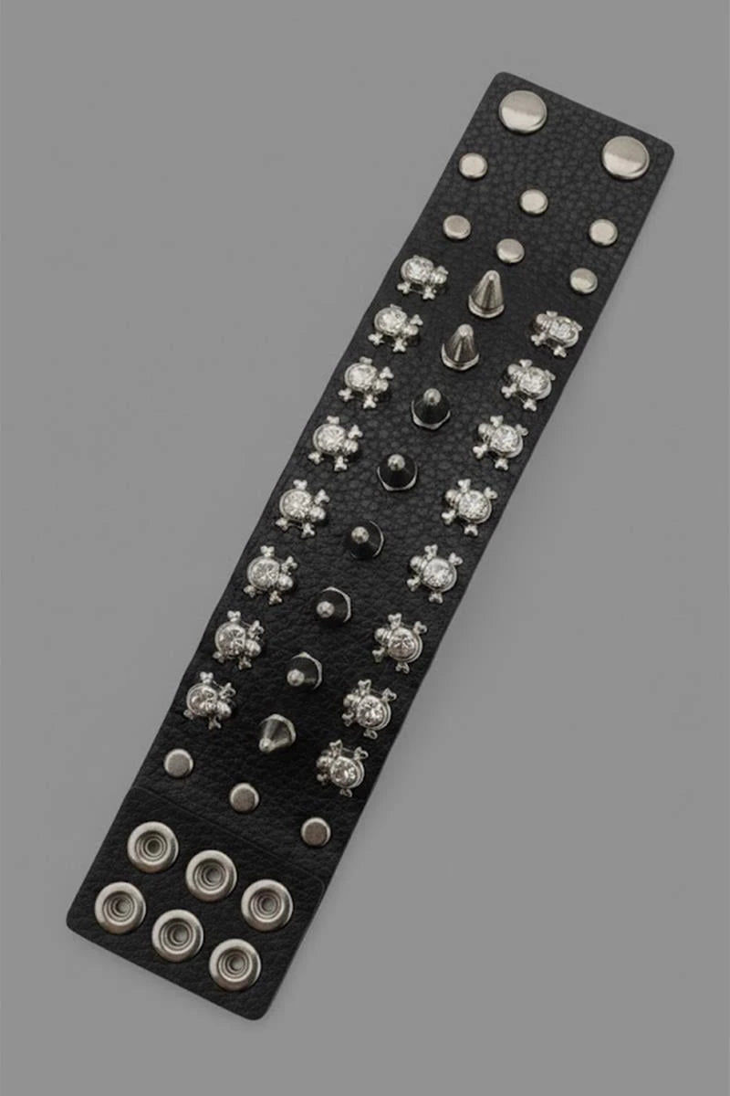 3 Şerit Skull Dikenli Spike
